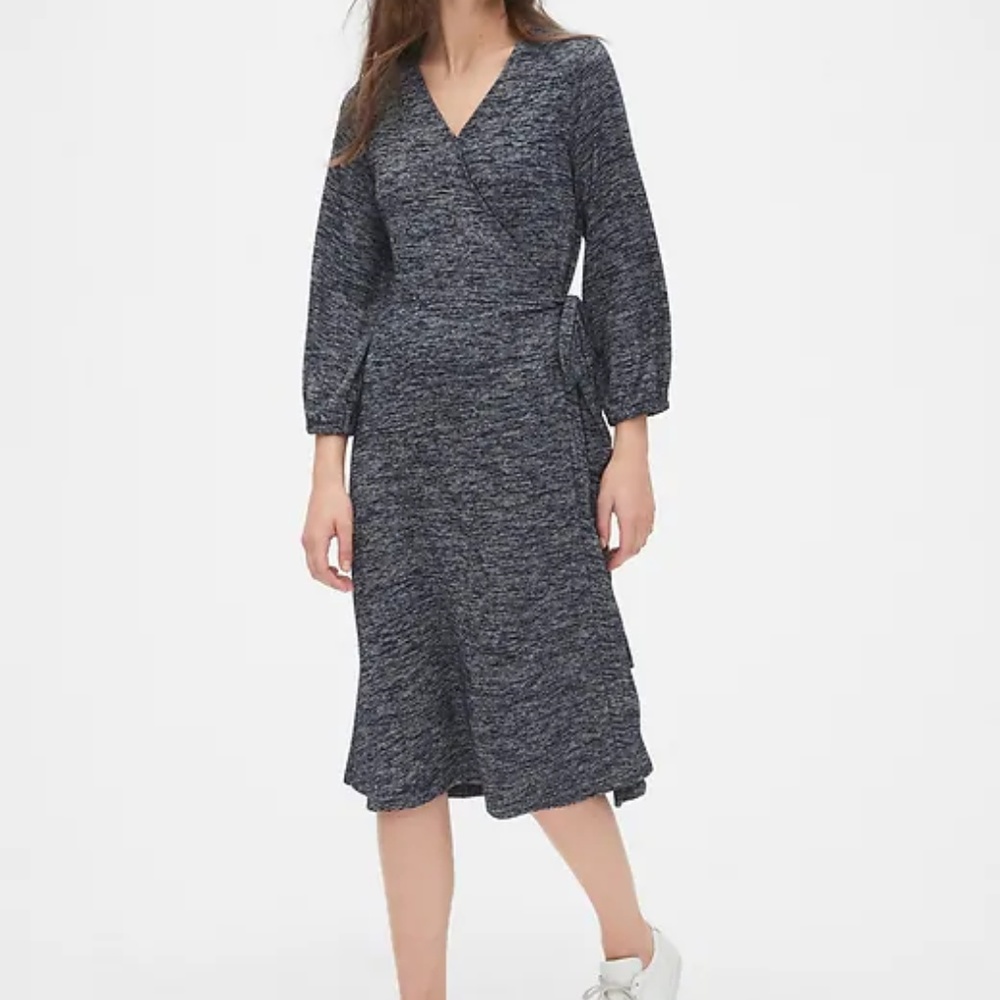 NWT GAP Women's Softspun Wrapâ Midi Dress